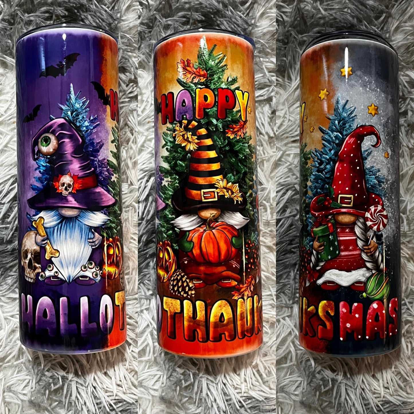 Happy Hallothanksmas Tumbler