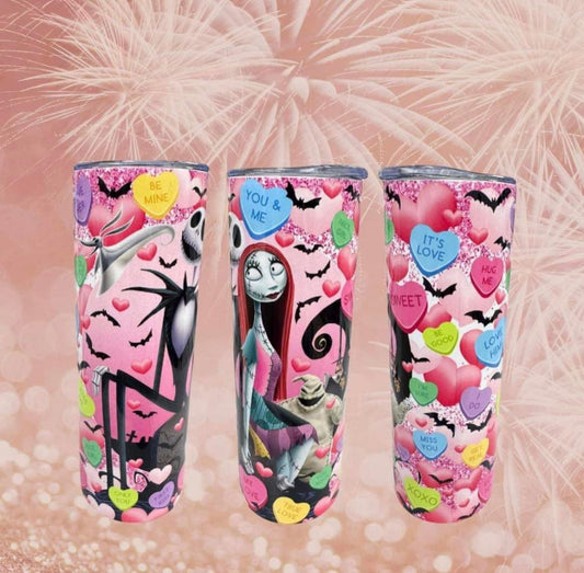 Nightmare Before Christmas Valentine Tumbler
