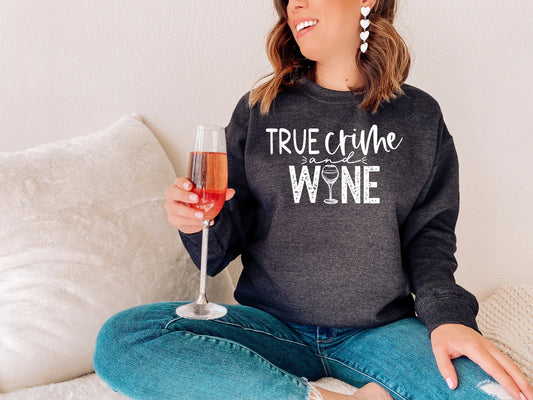 True Crime and Wine Adult Shirt