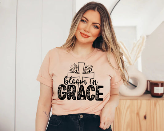 Bloom in Grace Adult Shirt