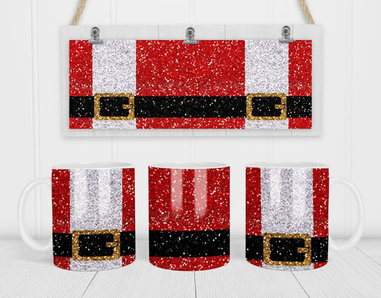 Faux Sparkle Santa’s Belt Coffee Mug