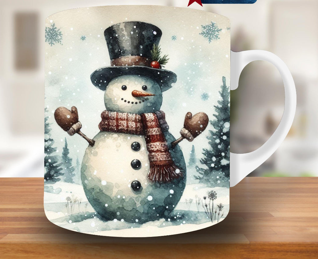 Vintage Snowman Coffee Mug