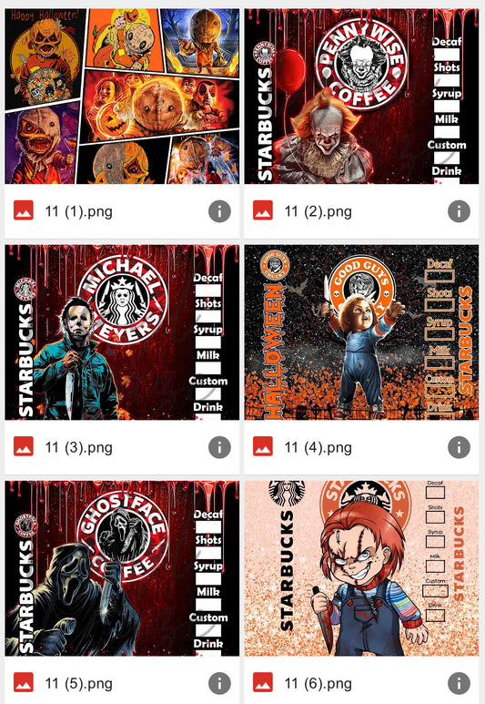Halloween Horror Friends Tumbler-72 designs