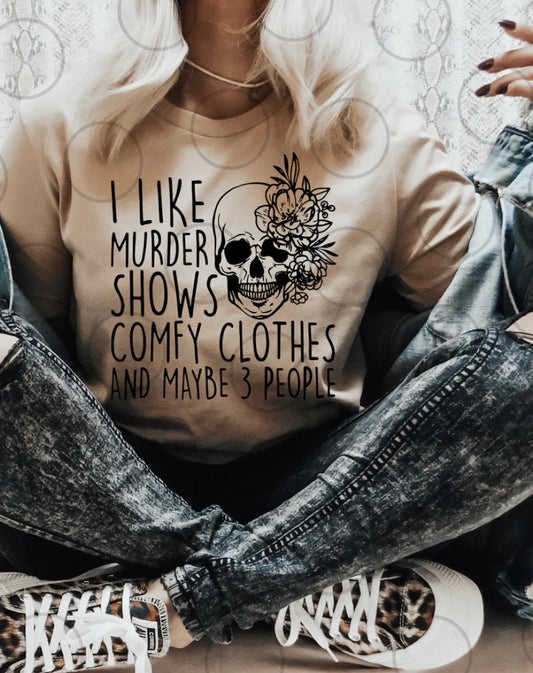 I Like 3 People Adult Shirt