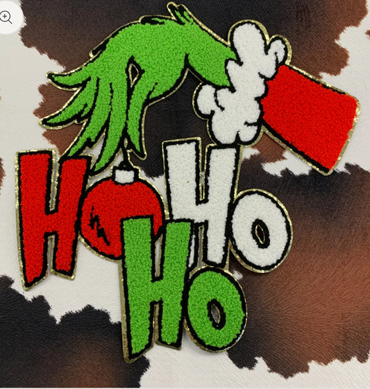 Chenille HO HO HO Adult Shirt