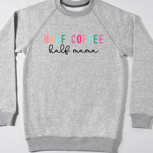 Half Mom Half Coffee Adult Shirt
