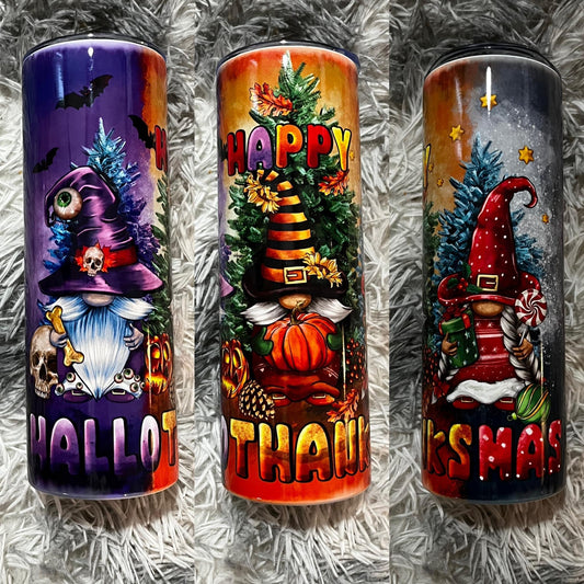 Happy Hallothanksmas Tumbler