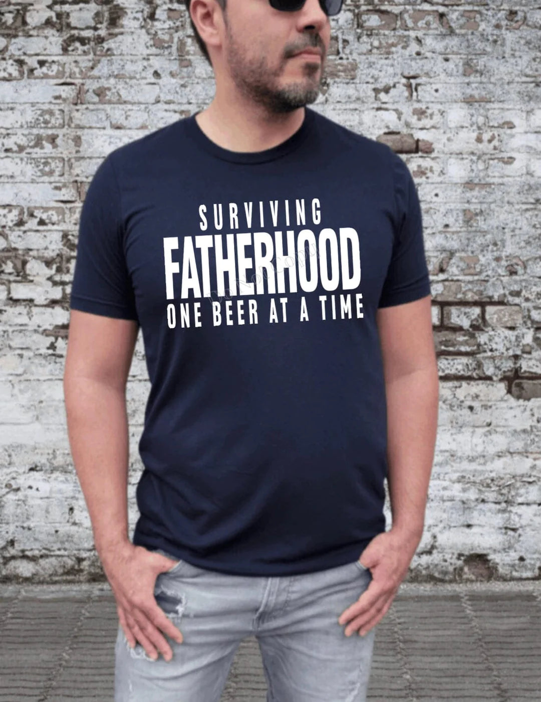 Surviving Fatherhood One Beer at a Time Adult Shirt