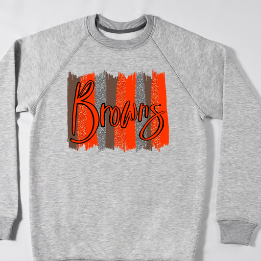 Faux Glitter Br🏈wns Adult Shirt