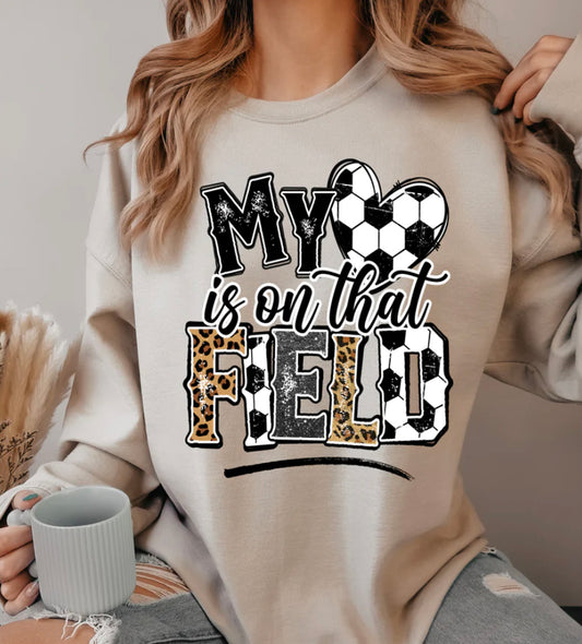 My Heart is on that...Soccer Adult Shirt