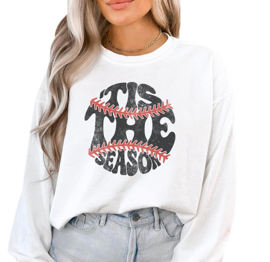 'Tis the Season Baseball Adult Shirt
