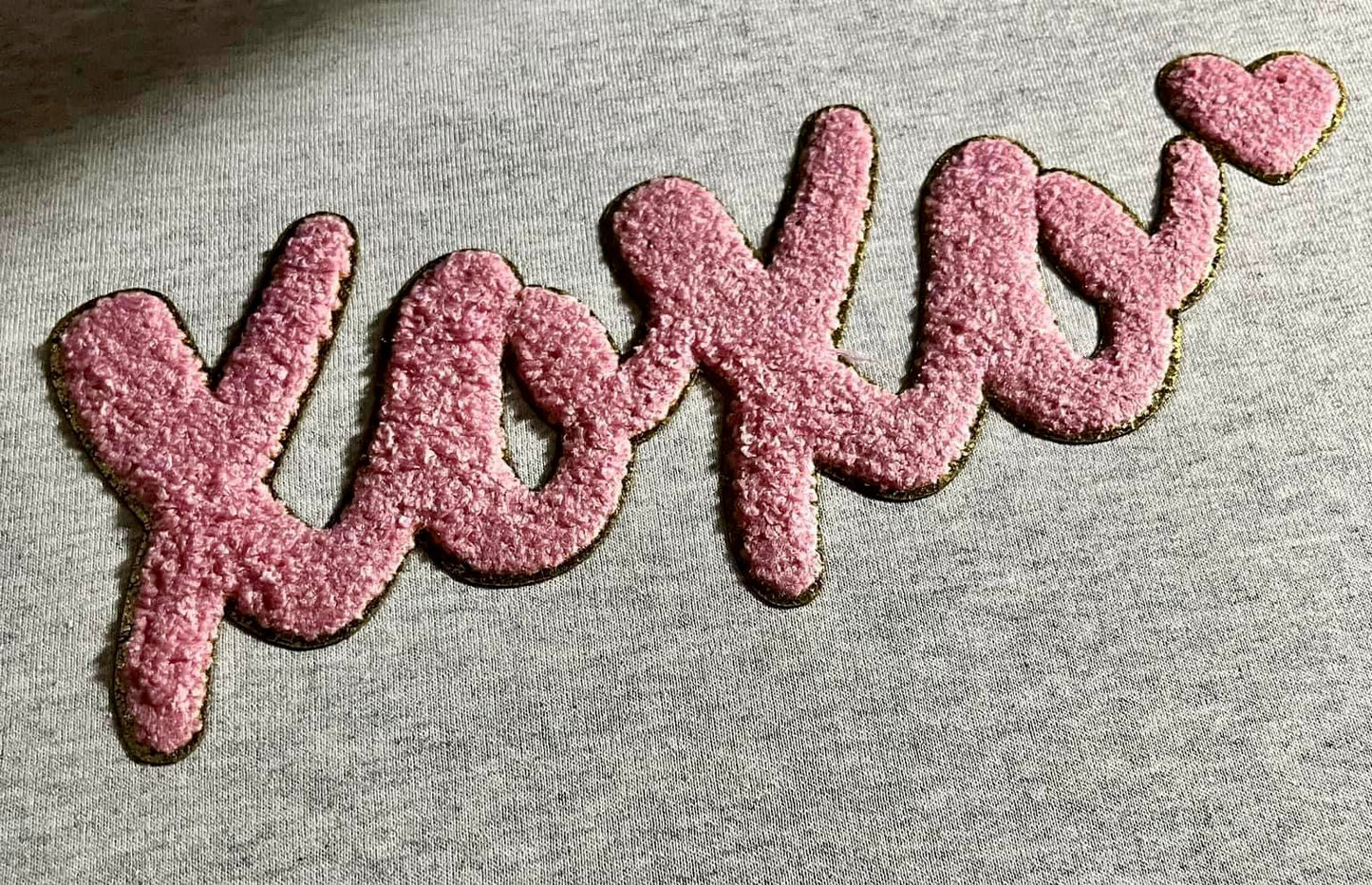Pink Chenille XOXO Adult Shirt