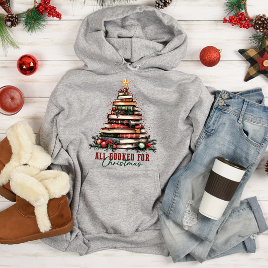 All Booked for Christmas Adult Shirt