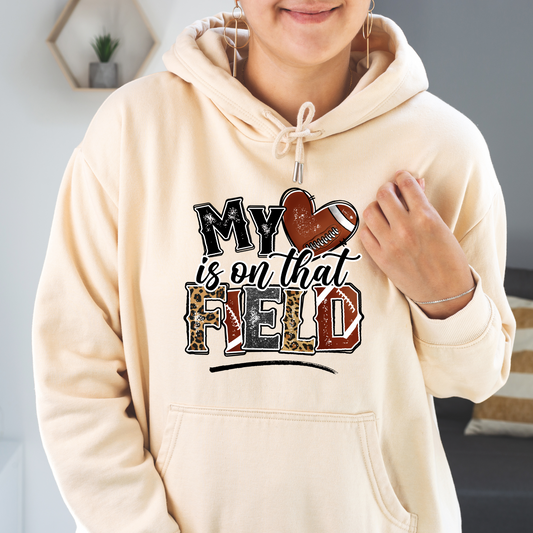 My Heart is on that...Football Adult Shirt