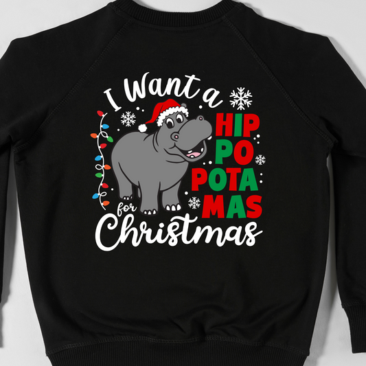 I Want a Hippopotamus for Christmas Adult Shirt